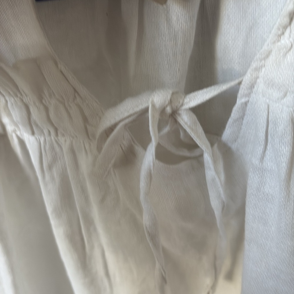 White Ruffled Sleeve Top - Picture 4 of 9